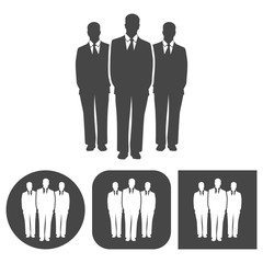 Business man silhouette icons set © sljubisa
