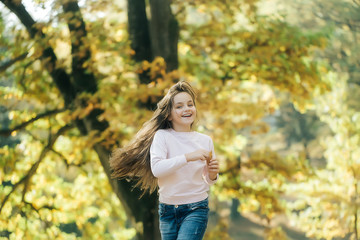 Pretty happy girl preteen