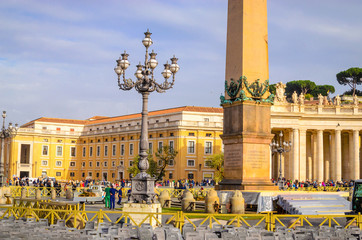 St. Peter's Square and Egyptian obelisk , Vatican City, Rome, It