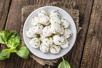 Mozzarella Cheese with Herbs and Oil