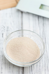 Portion of dried Yeast
