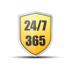 24/7 Shield sign