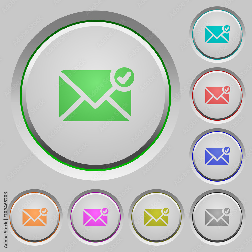 Poster mail sent push buttons