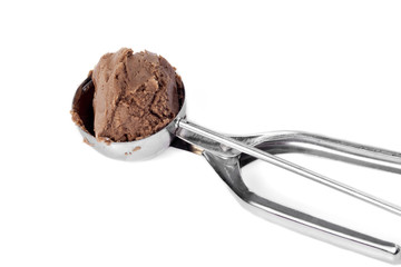 scoop of chocolate ice cream