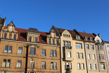 Fototapeta na wymiar Altbauwohnungen in Freiburg