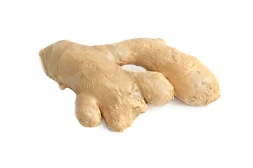 Ginger root on white
