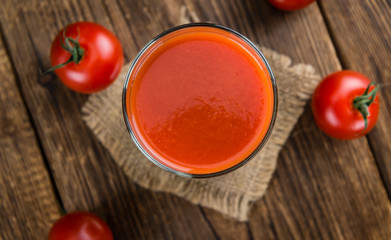 Glass with Tomato Juice