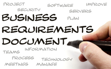 Business Requirements Document being hand written
