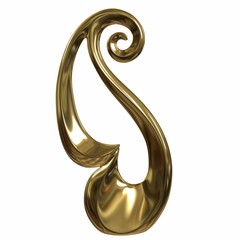 Abstract sculpture. 3d illustration