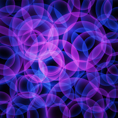 abstract vector glowing background with bright circles