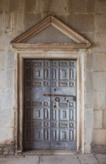 Door of a church in Labin