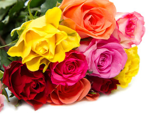 bouquet of colorful  roses
