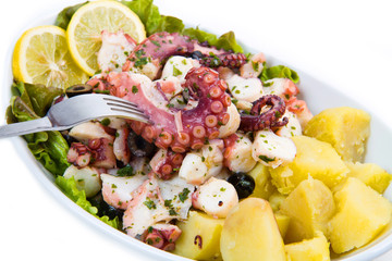 octopus salad with potatoes