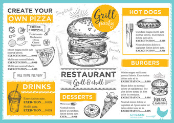 Restaurant cafe menu, template design. - 109465866