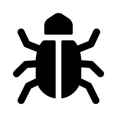 Software bug line art icon for apps and websites 