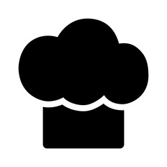 Chef cooking hat or chef toque uniform flat icon for apps and websites