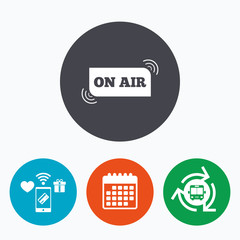 Fototapeta premium On air sign icon. Live stream symbol.
