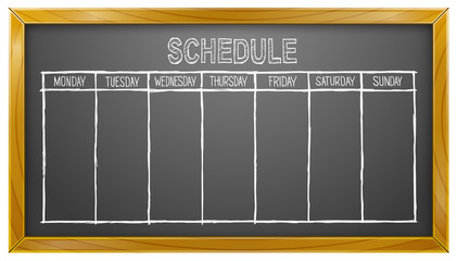 Schedule, Blackboard, Weekdays, Calendar, Business - 109466671