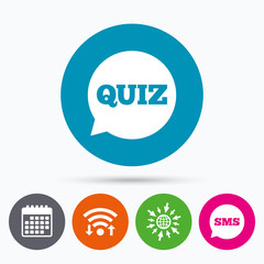 Quiz sign icon. Questions and answers game.