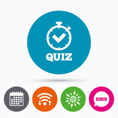 Quiz sign icon. Questions and answers game.