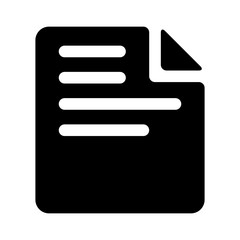 Paper document or document note flat icon for apps and website