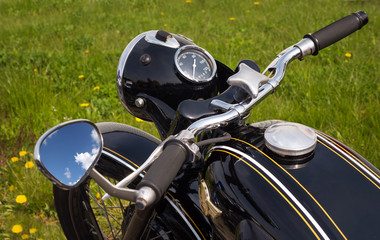 alter lenker vom oldtimer motorrad
