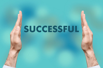 Businessmen from both hands 