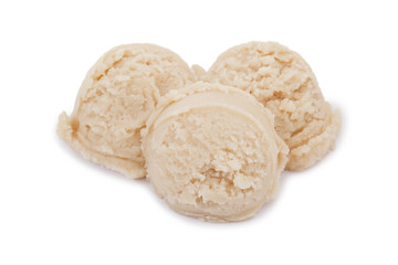 scoops of vanilla ice cream