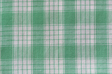 Green and White Plaid / High resolution background of green and white plaid