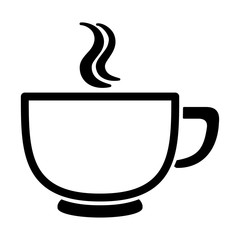 tea coffee cup hot drinks simple black icon
