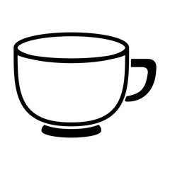 tea coffee cup hot drinks simple black icon