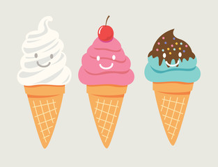 cartoon cute ice cream