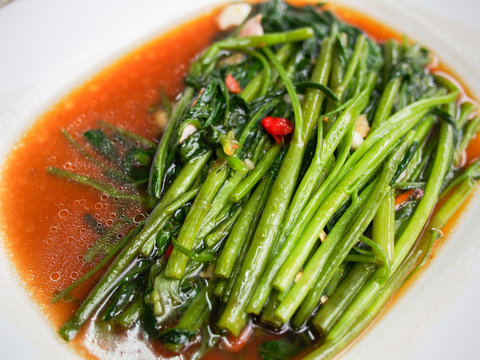fried water spinach