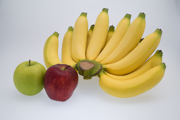 Assortment of exotic fruits isolated on white