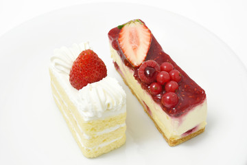 Cheese cake and shortcake