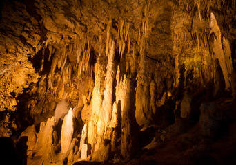 Stalactites in cave