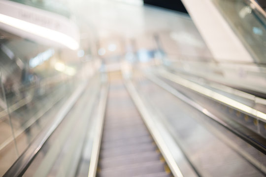 Blur escalator in shopping mall