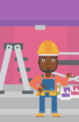 Cheerful repairer engineer.