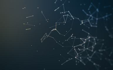 Abstract polygonal space low poly dark background