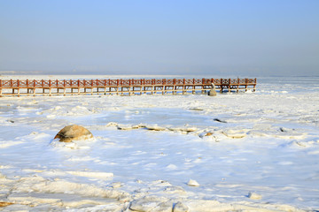 Winter seaside scenery