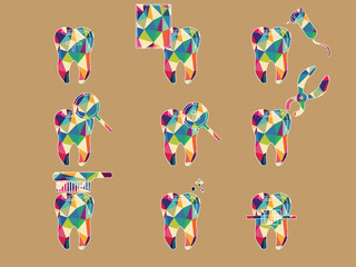 vector illustration of colourful dental