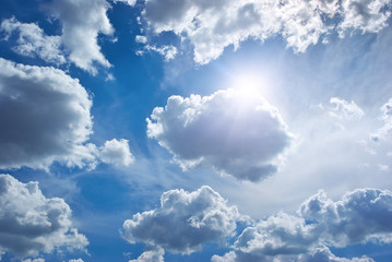 Fototapeta premium Blue skylight and fluffy cloud.