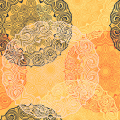 Seamless pattern. Decorative ornamental pattern in beautiful colors. Vector illustration