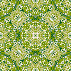 Seamless pattern with beautiful Mandalas. Vector illustration