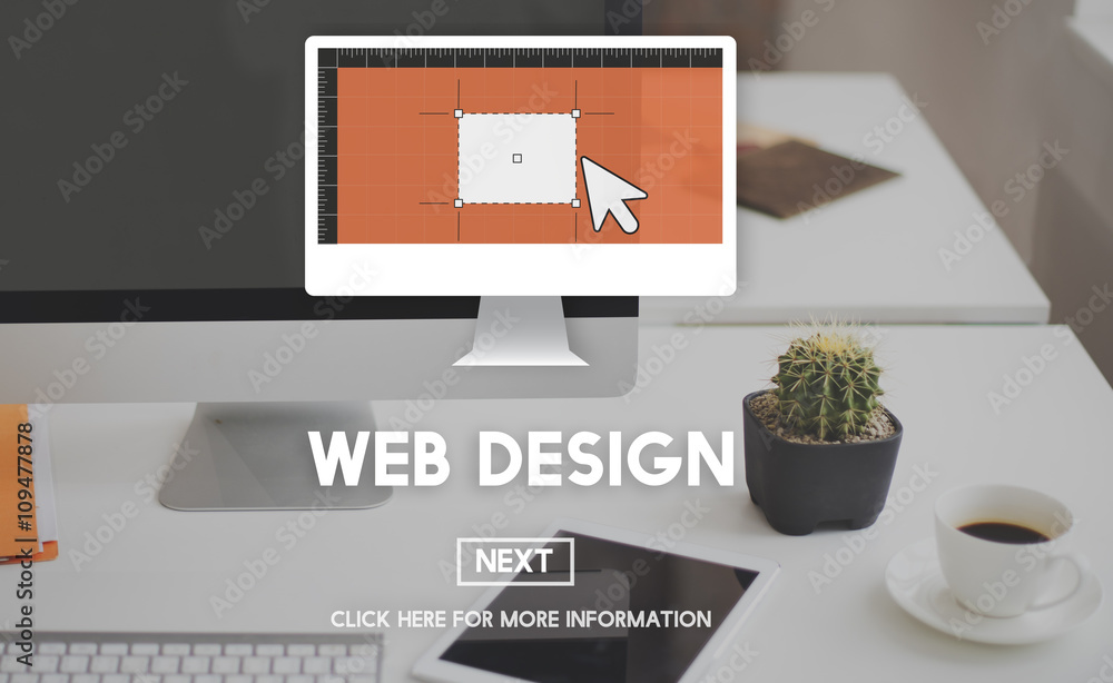 Poster web design homepage internet layout software concept