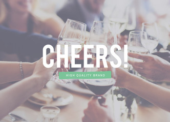 Fototapeta na wymiar Cheers Toast Celebration Drinking Congratulation Praise Concept
