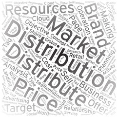 Distribution ,Word cloud art background