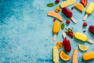 refreshing homemade popsicle from above