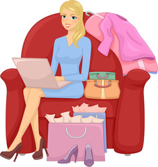 Girl Online Shopping