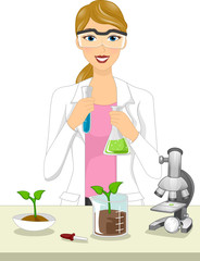 Girl Agricultural Scientist